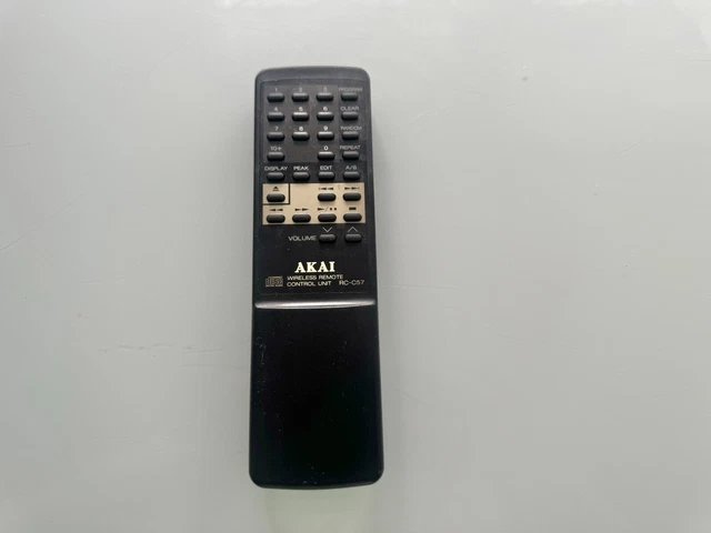 TELECOMANDO ORIGINALE AKAI RC-C57 Remote Control testato/testato ...