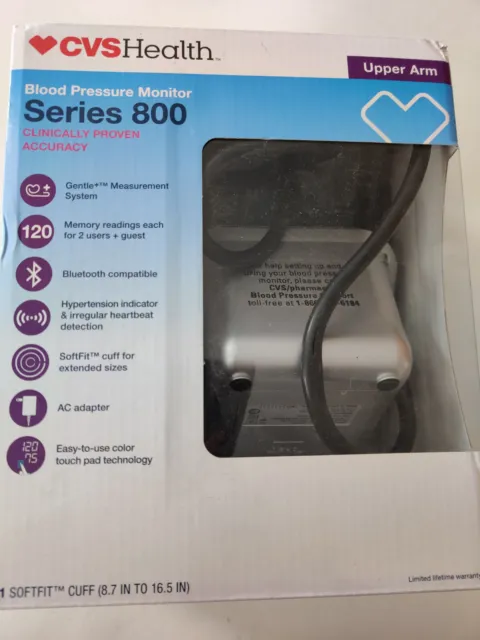 Nuevo monitor de presión arterial CVS Health serie 800 modelo BP3MW1 parte superior del brazo