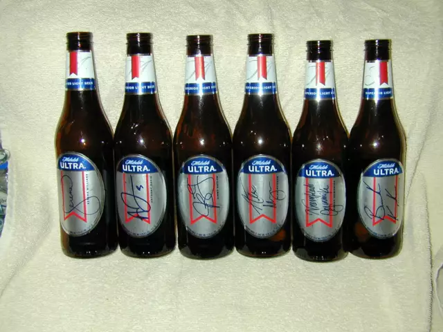 2 Michelob Ultra Brooks Koepka Signed 12 Oz Bottle W/Caps  Pga Championship 3X