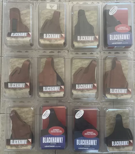 Leather Holsters New, Mixed Lot of 12 - Various Sizes