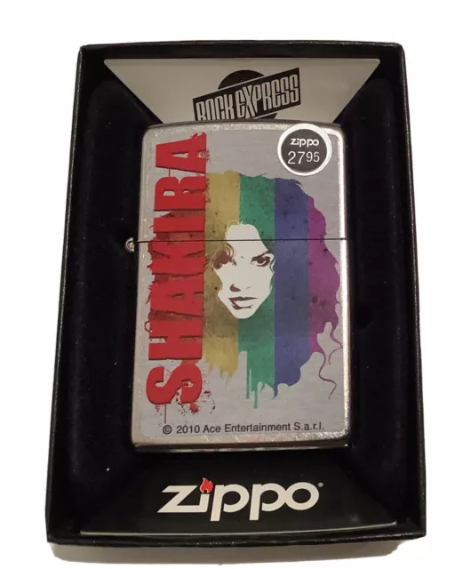 Zippo Shakira Lighter 28028 Street Chrome Classic Case. Made In USA.