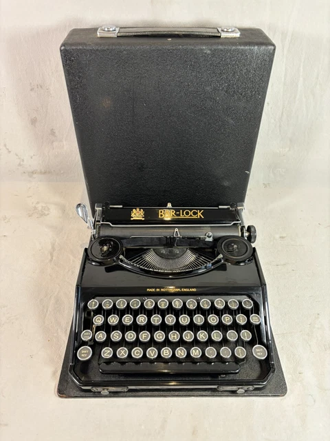 Machine à écrire Jouet Bambino Bleu Ciel, Années 1950, Bakélite Vintage USA