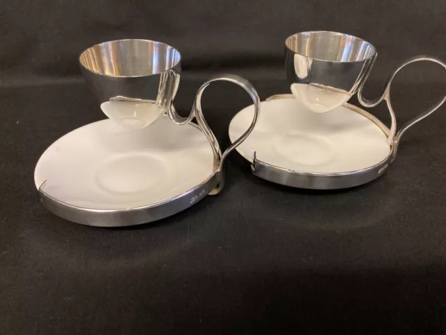 Hukin & Heath silver plated egg cups