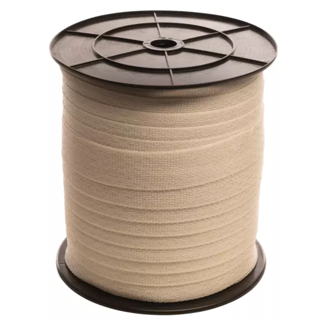 ELECTRIC FENCE TAPE 40MM x 200 Metre Roll White Poly Fencing Horse Paddock 200m