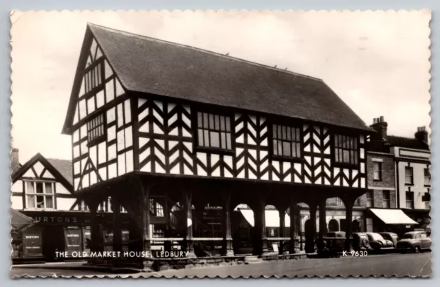 s19724 Old Market House Ledbury Herefordshire England  RP postcard 1961 stamp 2