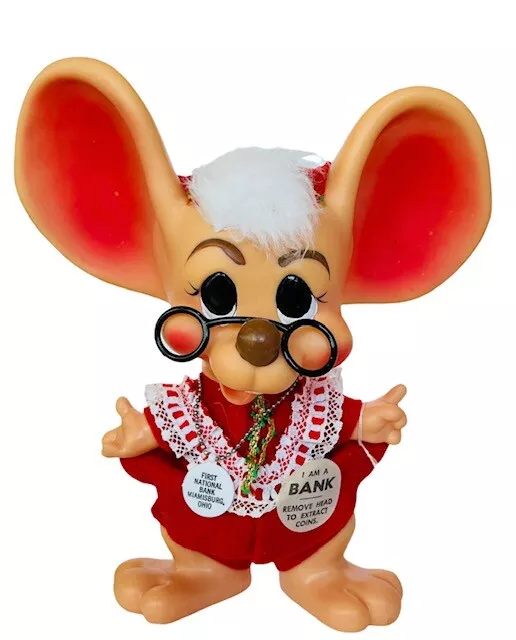 Roy Money Bank Royalty Mouse Mice Anthropomorphic 1970 vtg toy figure Miami FL 1
