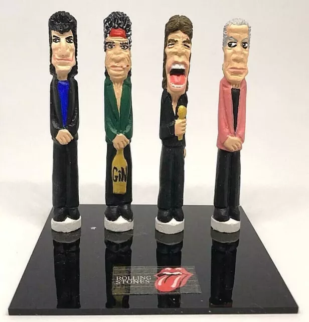 Rolling Stones Figurine Sculpture Chalk Carved Statue Toy Handmade Art Toys