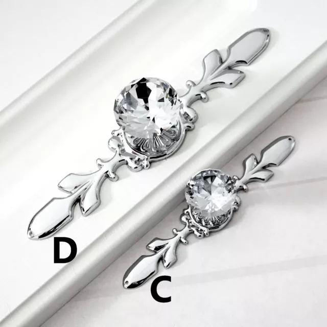 MFYS Luxury Diamond Crystal Drawer Knobs Handles Glass Cabinet Crystal Pulls