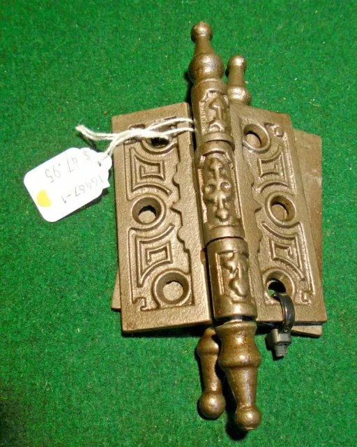 ONE PAIR of VINTAGE EASTLAKE HINGES  3"  X  2 1/2"  - VERY NICE SET  (16467-1)