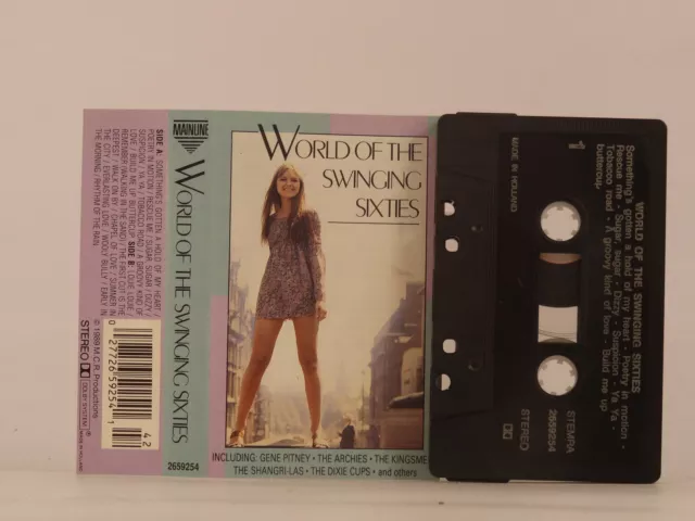 VARIOUS ARTISTS WORLD OF THE SWINGING SIXTIES (43) 20+ Track Audio Cassette