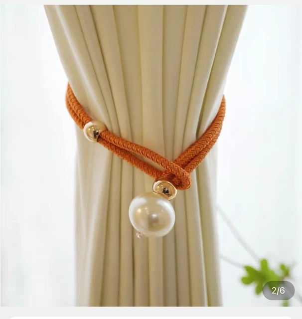 1 Pair/2PCS Pack Curtain Buckle Tiebacks Pearls Clips Holdbacks USA--more colour