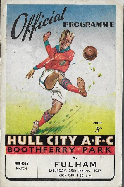 PROGRAMME - HULL CITY v FULHAM - 1946/47 SEASON