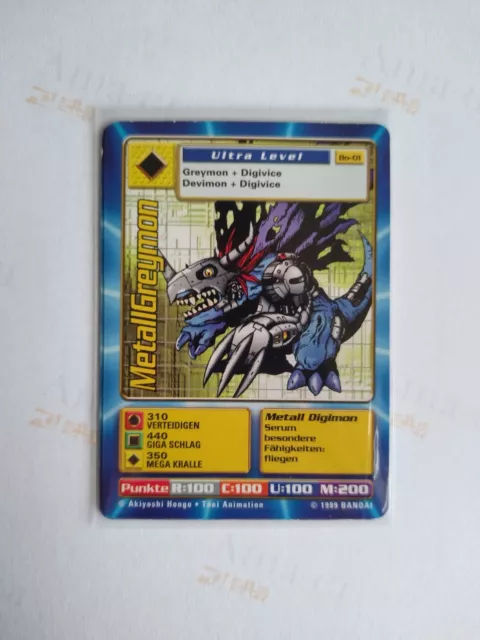 MetallGreymon Bo-01 Bandai 1999 - Digimon TCG