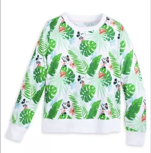 Disney Parks Mickey & Minnie Mouse Tropical Sweatshirt - Sizes: M L & XL - BNWT