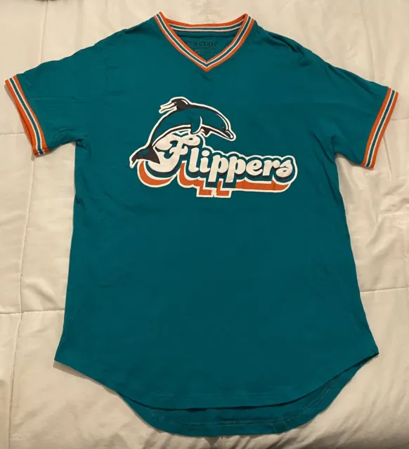 Flippers Jersey Shirt By Evolution In Design Teal XL Hustle #24 Miami Dolphins