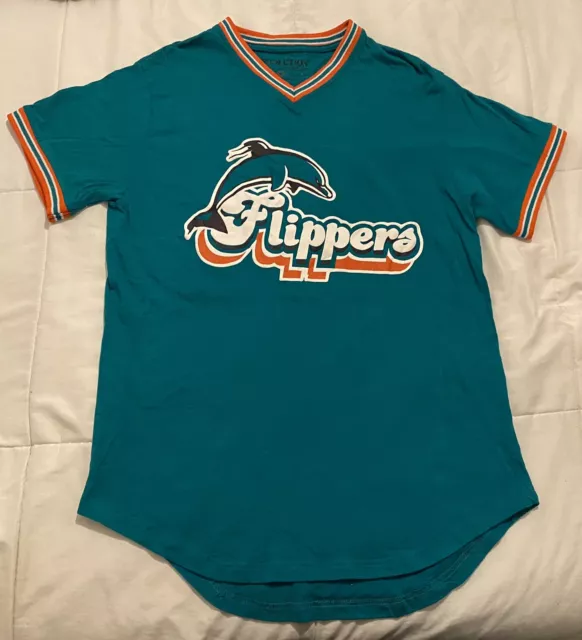 Flippers Jersey Shirt By Evolution In Design Teal XL Hustle #24 Miami Dolphins