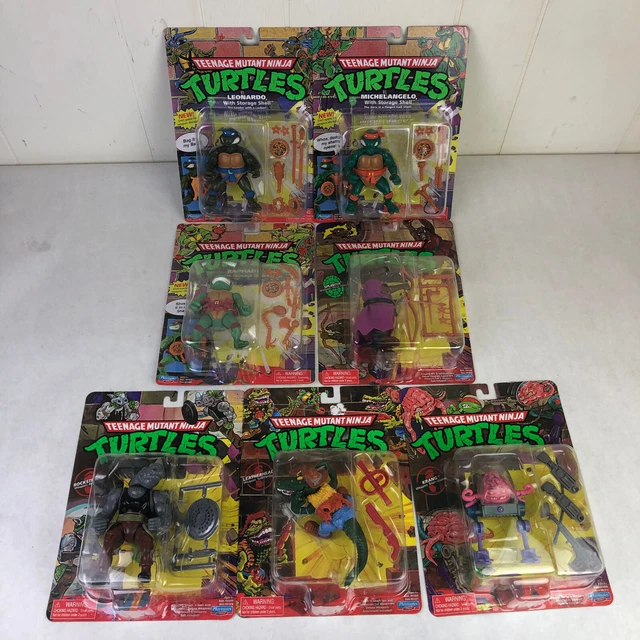 Lot of 7 Teenage Mutant Ninja Turtle TMNT Classic Retro 2022 Playmate Figure Toy