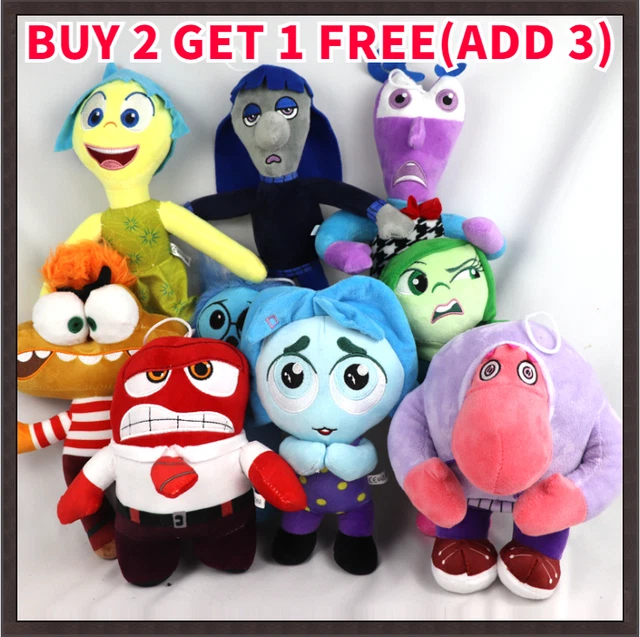 INSIDE OUT JOY Riley Anxiety Sadness Plush Toys Soft Stuffed Dolls Kids