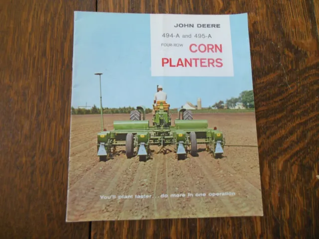 Vintage 1961 John Deere 494-A and 495-A Four-Row Corn Planters Brochure