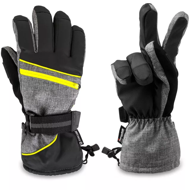 Waterproof Winter Ski Snow Snowboarding Gloves Thermal 3M Thinsulate Warm Fleece