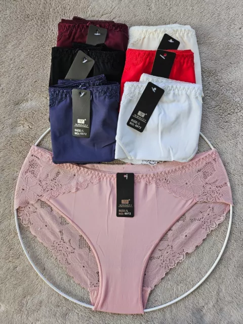 Womens Briefs Lace Lingerie Underwear Panties Knickers sexy 8-12 UK
