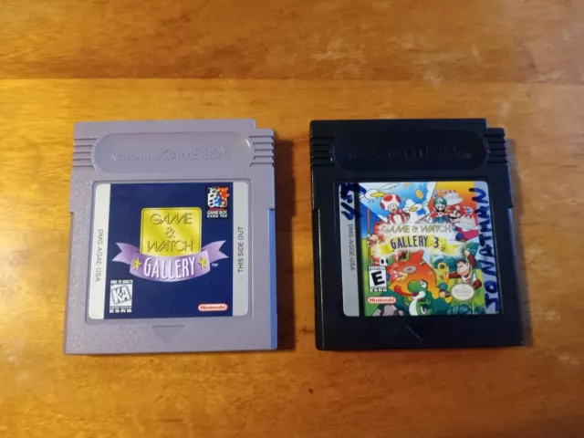 Original Game Boy & GameBoy Color Games Lot (2) Game & Watch Gallery 1 & 3 Original Game Boy & GameBoy Color Games Lot (2) Game & Watch Gallery 1 & 3