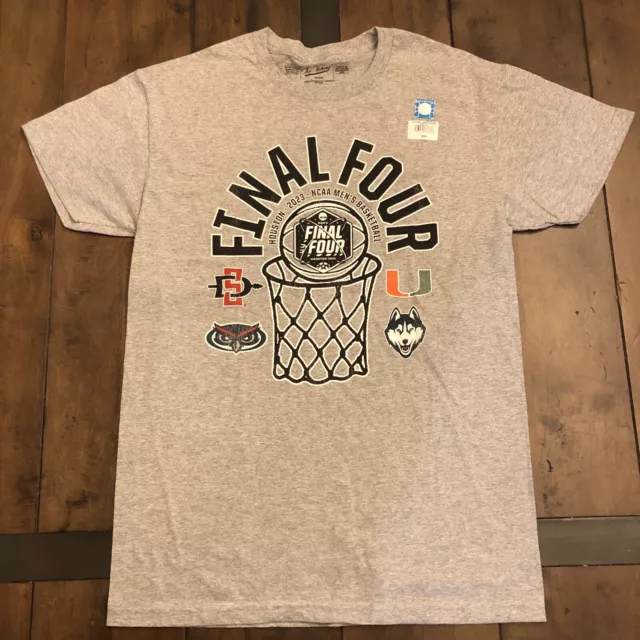 Licensed 2023 NCAA Men's Basketball Final Four T Shirt MED MIAMI UCONN SDS FAU