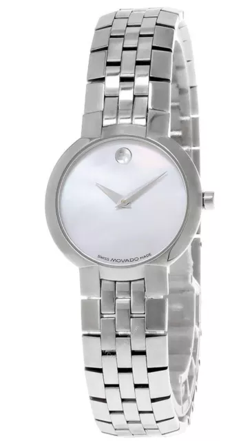 MOVADO Museum SS Orologio da donna quadrante bianco madreperla 84-A1-1845