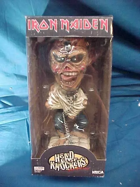 MIB 2002 IRON MAIDEN Mascot " EDDIE"  BOBBLEHEAD NODDER Hand Painted