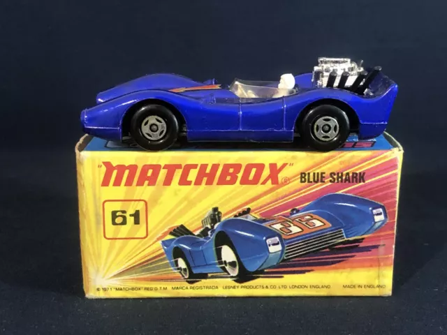 Matchbox Superfast No.61 Blue Shark 1971 - W/ Original Box