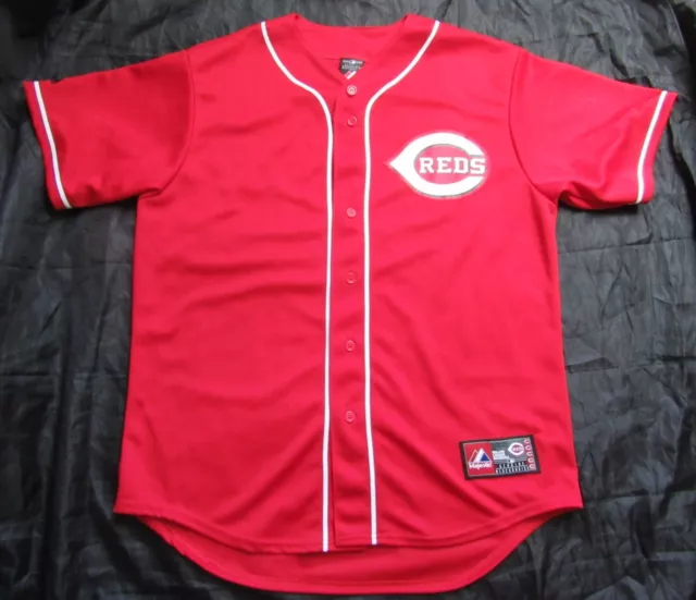 Cincinnati Reds shirt jersey Majestic MLB Baseball World Series /adult SIZE L