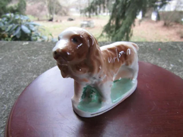 Vintage Porcelain Dog- Cocker Spaniel- Japan ~ 2 5/8” H