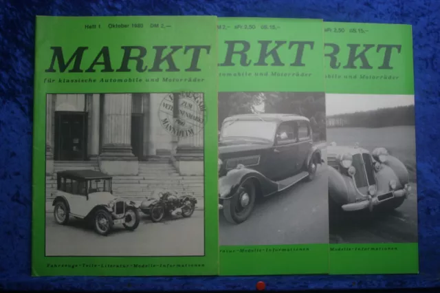 Oldtimer Markt 1980 (B) Heft 1 + 2 + 3 kompletter Jahrgang