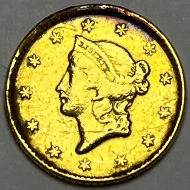 1851 Type 1 $1 Liberty Gold Dollar: Ex Jewelry