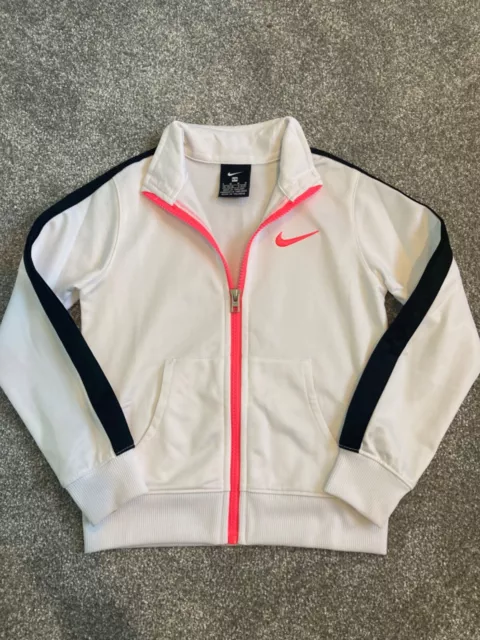 Giacca tuta Nike ragazza 5-6 anni bianca e rosa