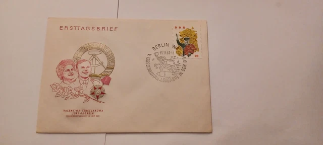 Ersttagsbrief DDR 1963 Valentina Tereschkowa Juri Gagarin Berlin W8 19.11.63