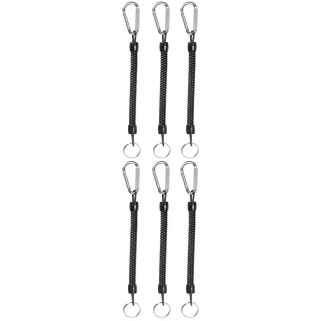 6 Pcs Anti-lost Phone Spring Corde Elastiche Retrattili Portachiavi Strumento A