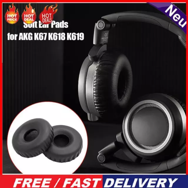 1 Pair Ear Pads Replacement Useful for AKG K67 K618 K619 Tiesto DJ Headset