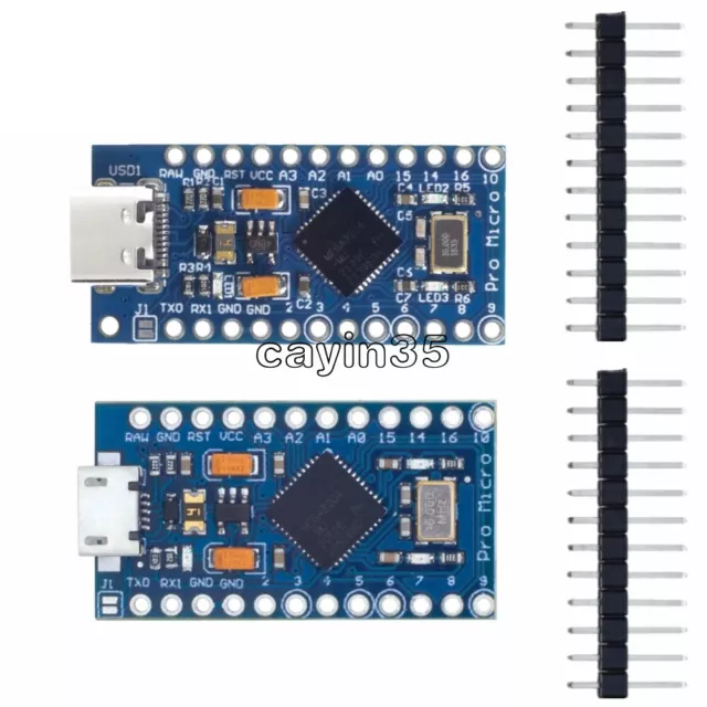 MICRO / TYPE-C USB ATMEGA32U4 5V 16MHz Board For Arduino Replace Pro Mini NEW