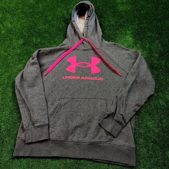 Under Armour Sudadera con capucha suelta mediana para mujer Suéter con logo...