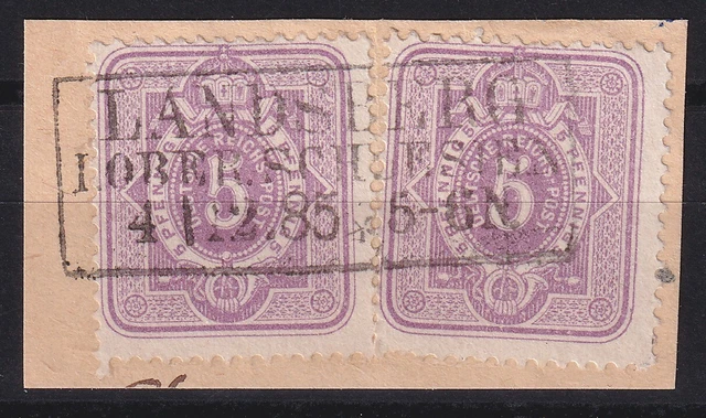 65020) LANDSBERG I. OBER SCHLESIEN 1885 nachverwendeter Stempel