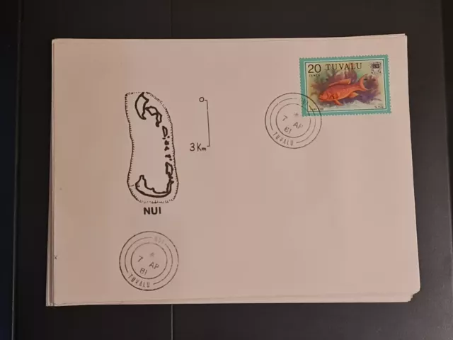 Tuvalu 1981 copertina primo giorno francobolli FDC QE2