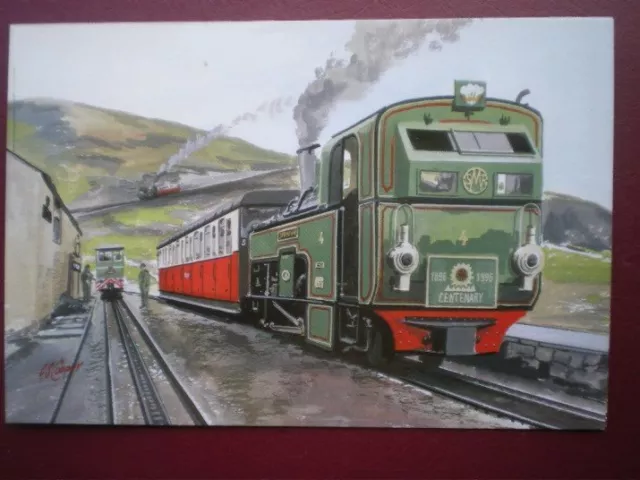 Postcard Snowdon Mountain Railway Loco No 4 'Snowdon' At Clogwyn Station