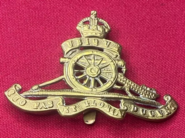 Genuine WW1/WW2 Royal Field Artillery British Military Cap Badge - KC