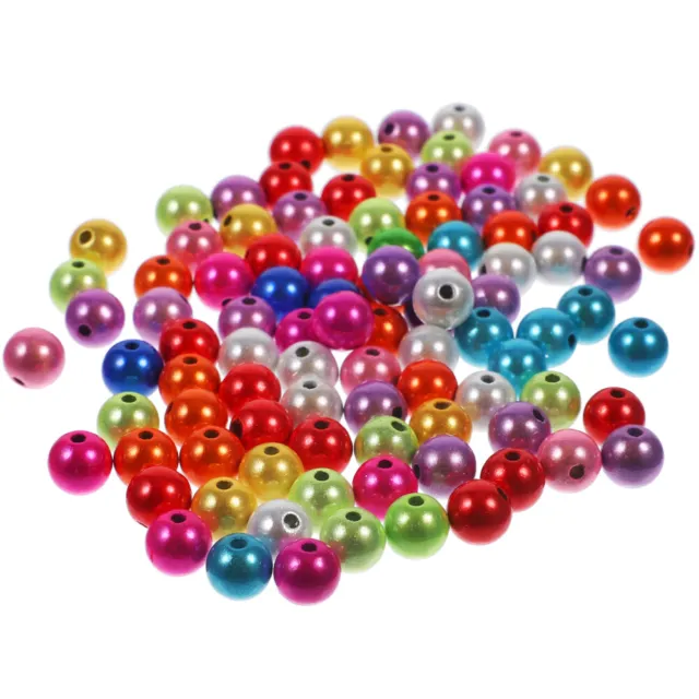 100 Stück Acryl Runde Perlen Spacer Perlen Lose Perlen Diy Schmuckherstellung