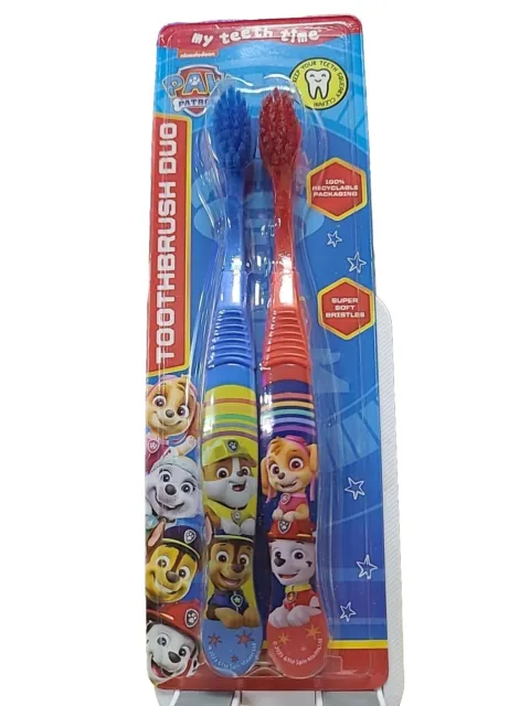 2 x Paw Patrol Manual Toothbrushes Twin Packs Kids Oral Care Age 3+