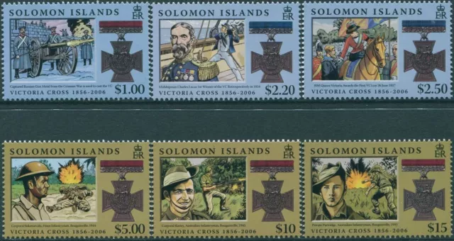 Solomon Islands 2006 SG1188-1193 Victoria Cross set MNH