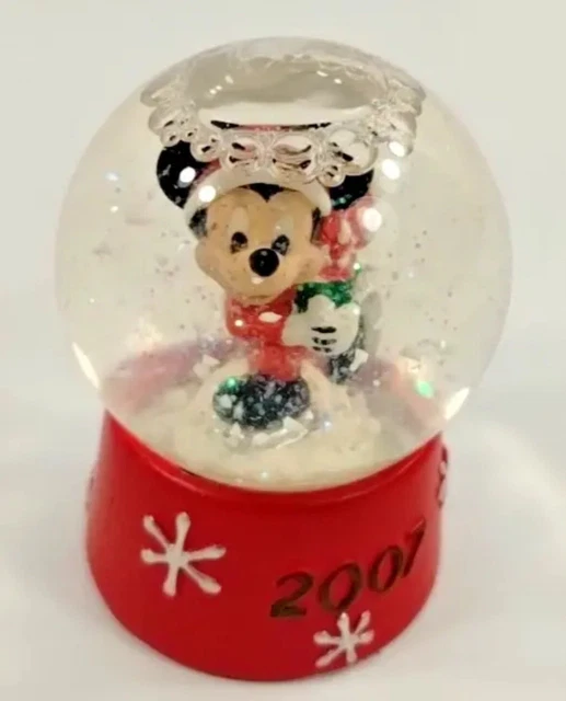 DISNEY MICKEY MOUSE JC Penny Exclusive Mini Snow Globe 2007 Christmas