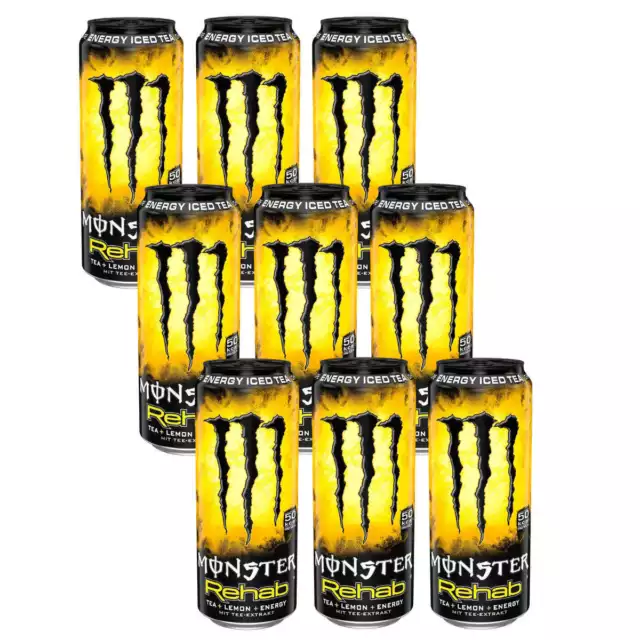 Monster Rehab Tea und Limonade Energy Drink mit Taurin 500ml 9er Pack