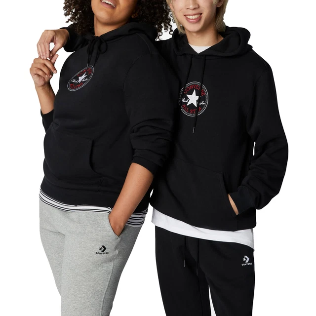 Converse Felpa con Cappuccio Go-To Chuck Taylor Patch Nero Taglia XXS Codice ...